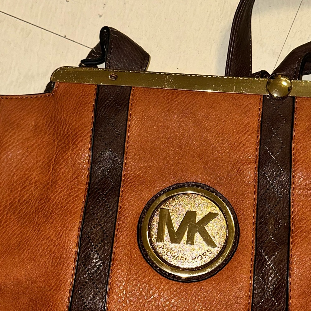 Michael Kors Tan and Brown Men's Messenger Bag